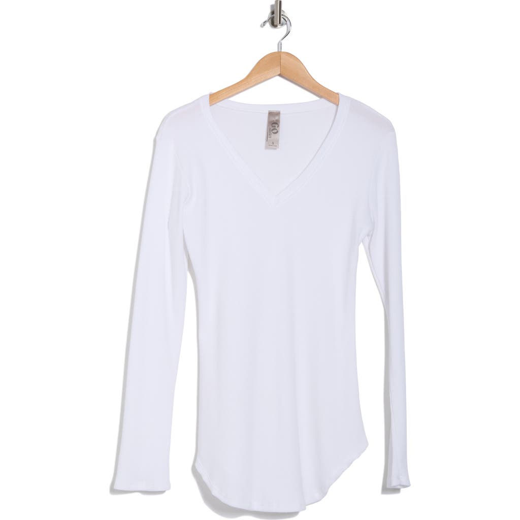 Go Couture Basic Stretch Modal T-shirt In Ivory