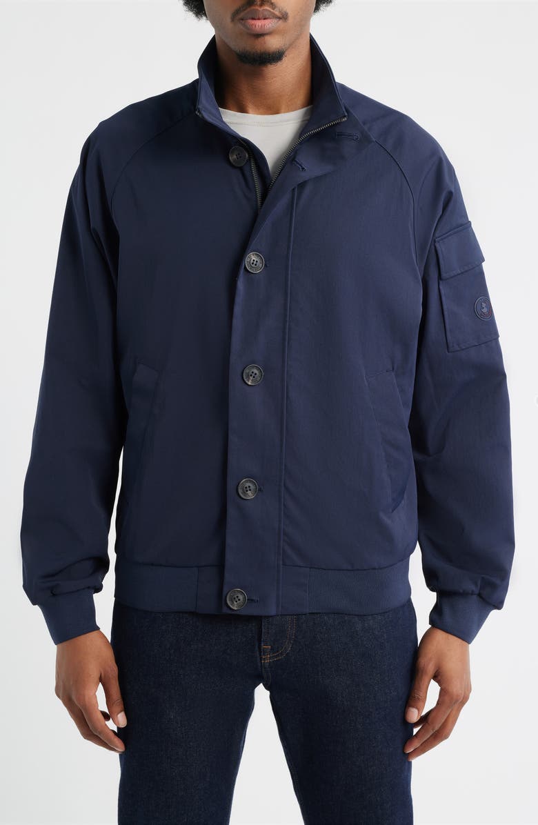 Save The Duck Blade Water Resistant Bomber Jacket, Alternate, color, Navy Blue