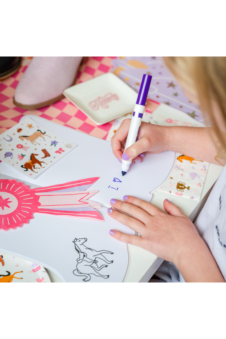 Back to School Cowgirl Sticker and Sketch Book, Alternate, color, Pony Tales Purple Boots