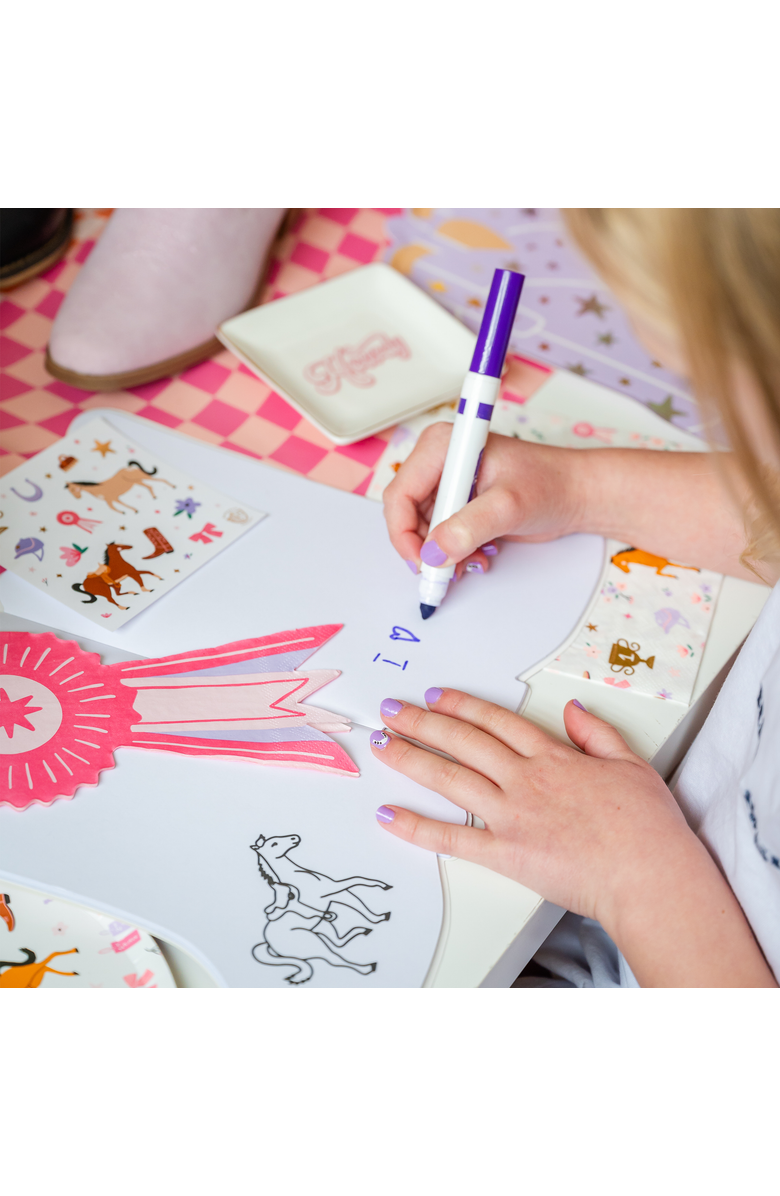 Daydream Society Pony Tales Boot Sticker + Sketch Book, Alternate, color, Pony Tales Purple Boots