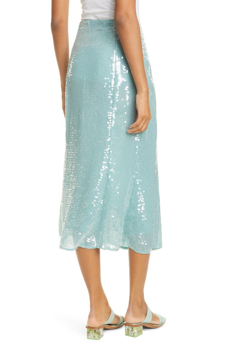 Abigail Sequin Midi Skirt, Alternate, color, SEAGLASS