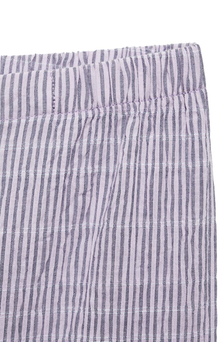 MANGO Stripe Stretch Cotton Pajama Pants, Alternate, color, Lilac