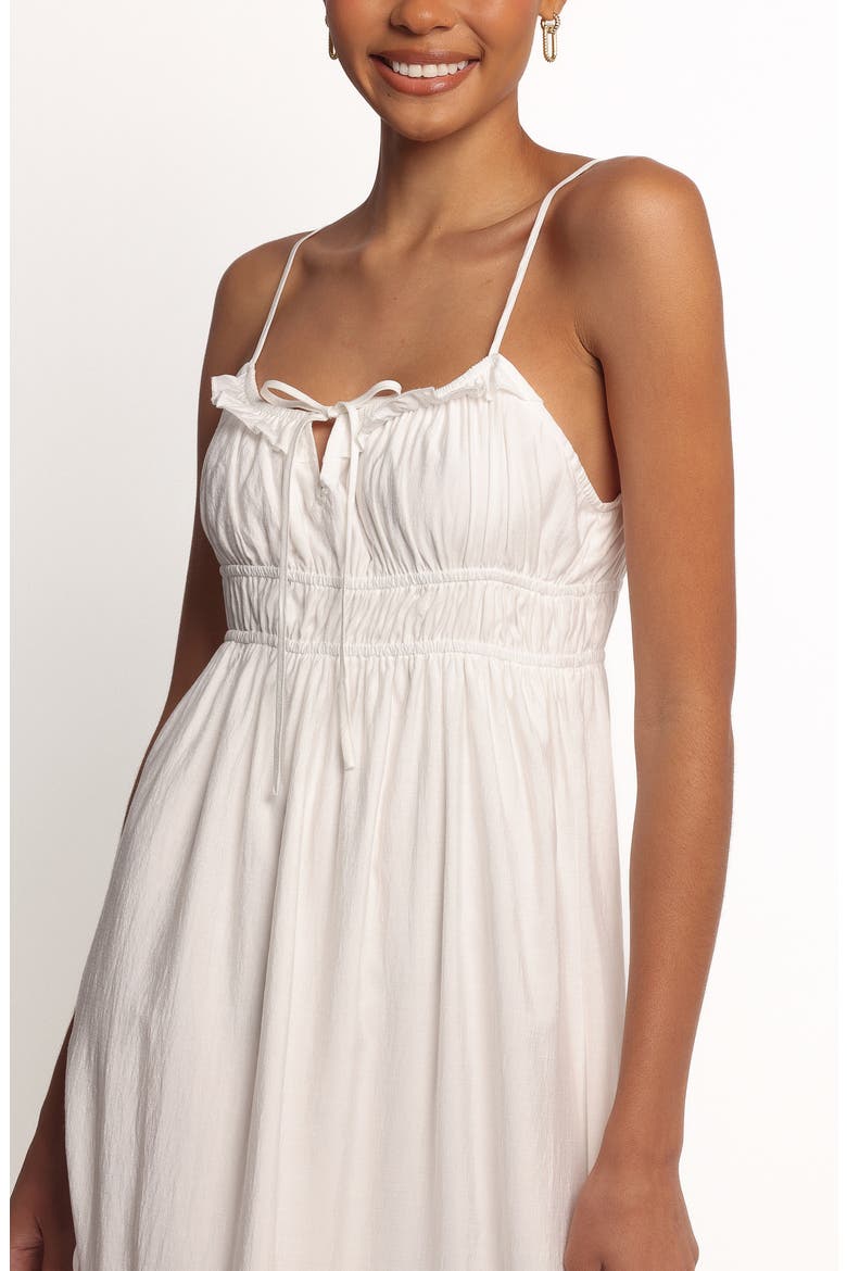 Ceres Front Tie Maxi Dress, Alternate, color, WHITE