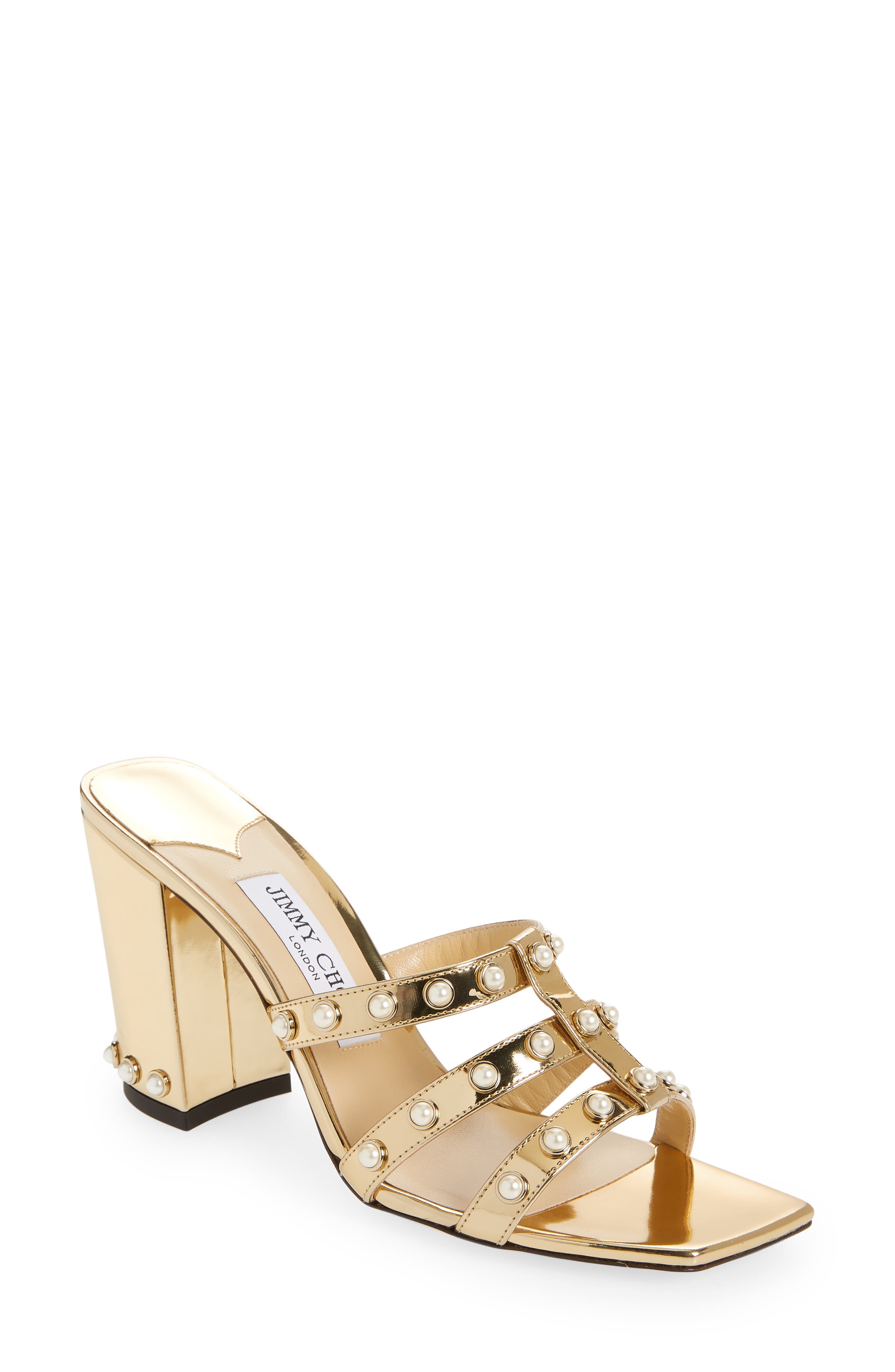 Jimmy Choo Hazal Cage Slide Sandal, Main, color, 