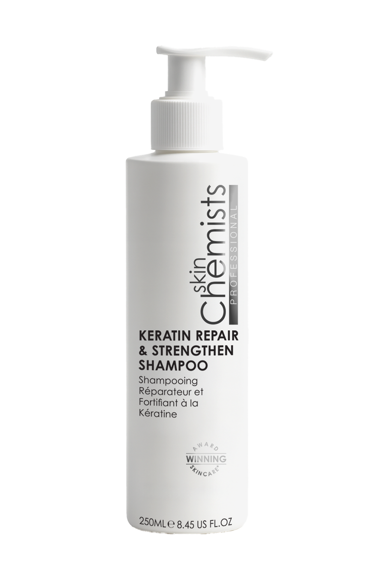 Keratin Repair & Strengthen Shampoo 250ml 50ml for Damaged Hair, Main, color, White
