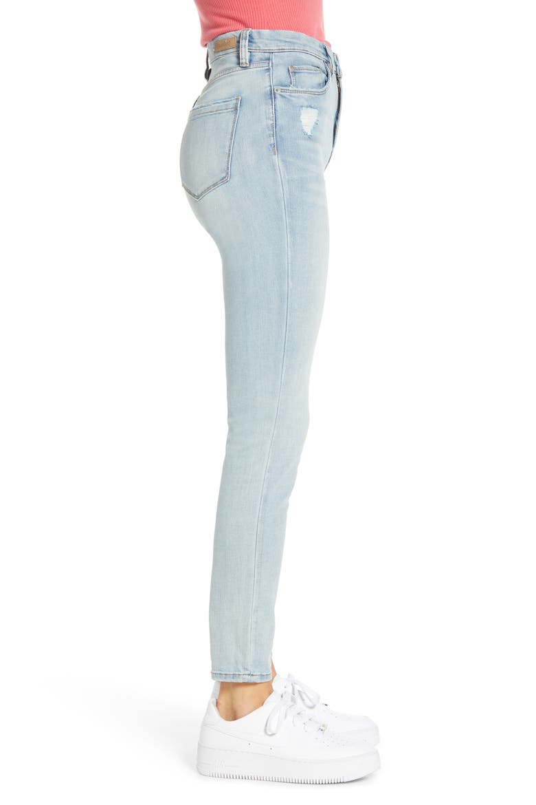 The Great Jones High Waist Ripped Jeans, Alternate, color, DAYBREAK