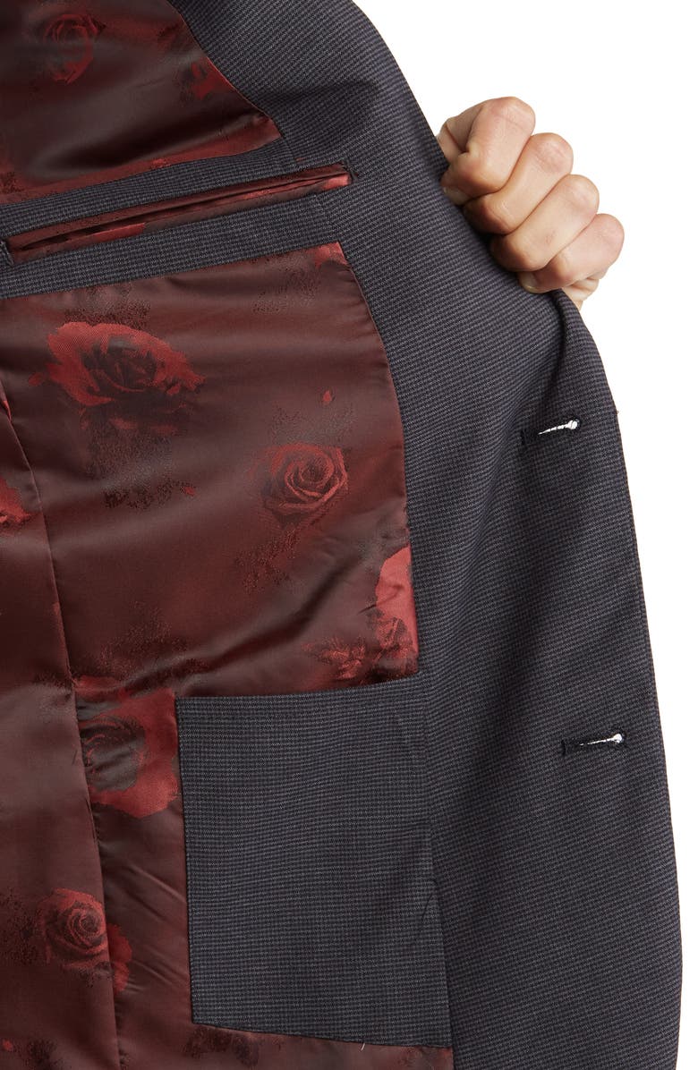 SAVILE ROW CO Houdstooth Print Two Button Notch Lapel Suit, Alternate, color, 