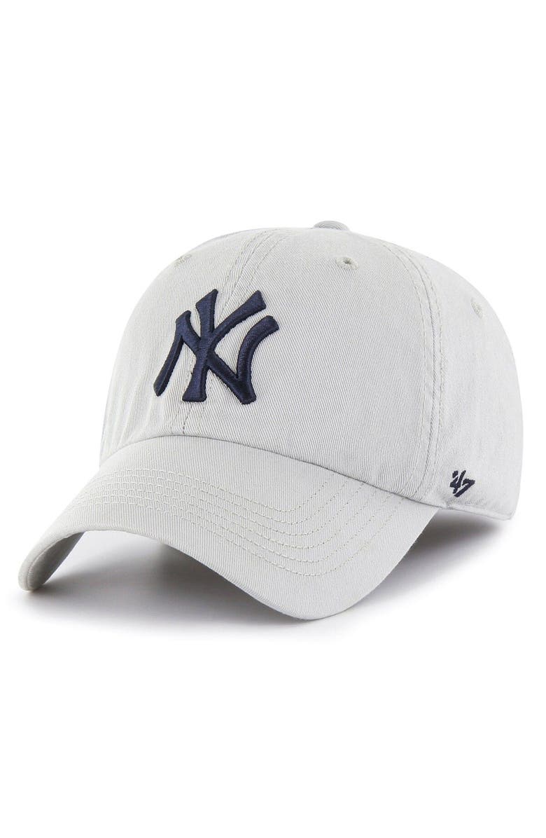 '47 Men's '47 Gray New York Yankees Franchise Logo Fitted Hat, Main, color, Gray