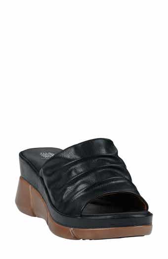 Nora Ruched Wedge Sandal