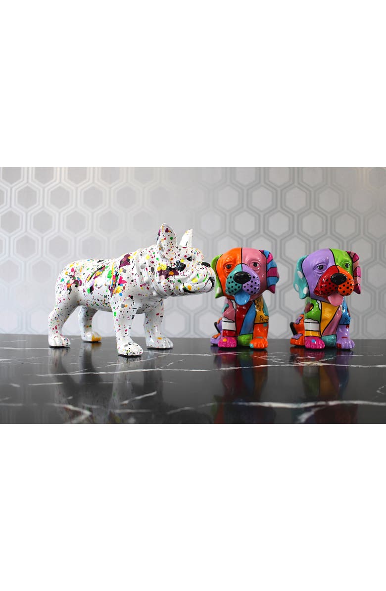 INTERIOR ILLUSIONS Splatter French Bulldog Statue, Alternate, color, Multi-Color