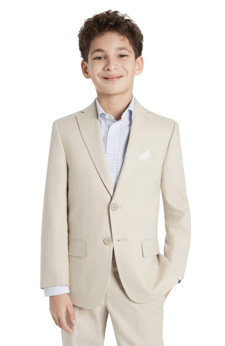 Tallia Kids' Linen Blend Sport Coat, Alternate, color, Beige
