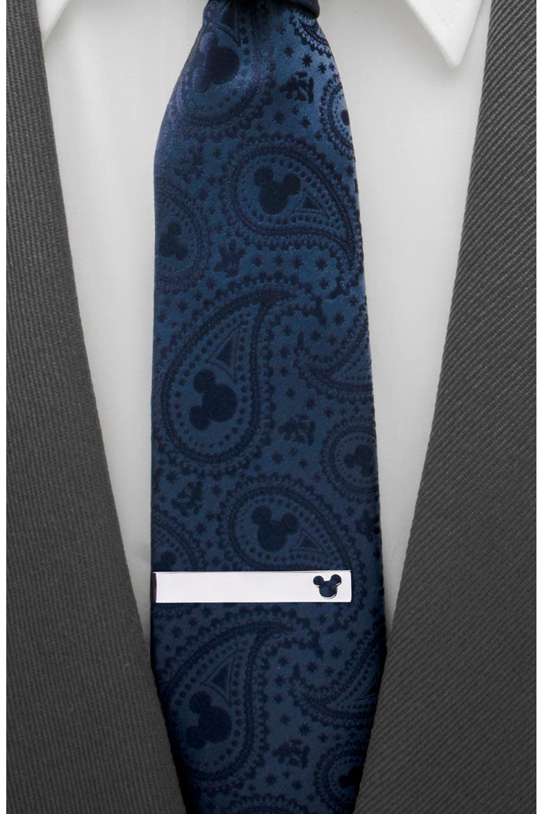 Mickey Mouse Tie Bar, Alternate, color, SILVER