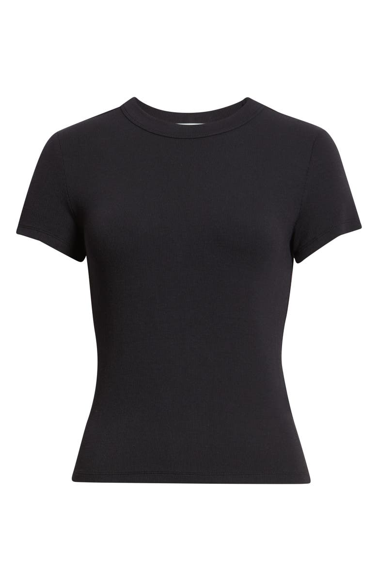 FRAME Rib Baby Tee, Alternate, color, Black
