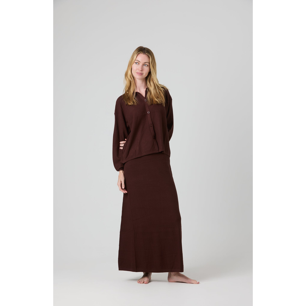 By Tess Collection Katie Skirt In Brown