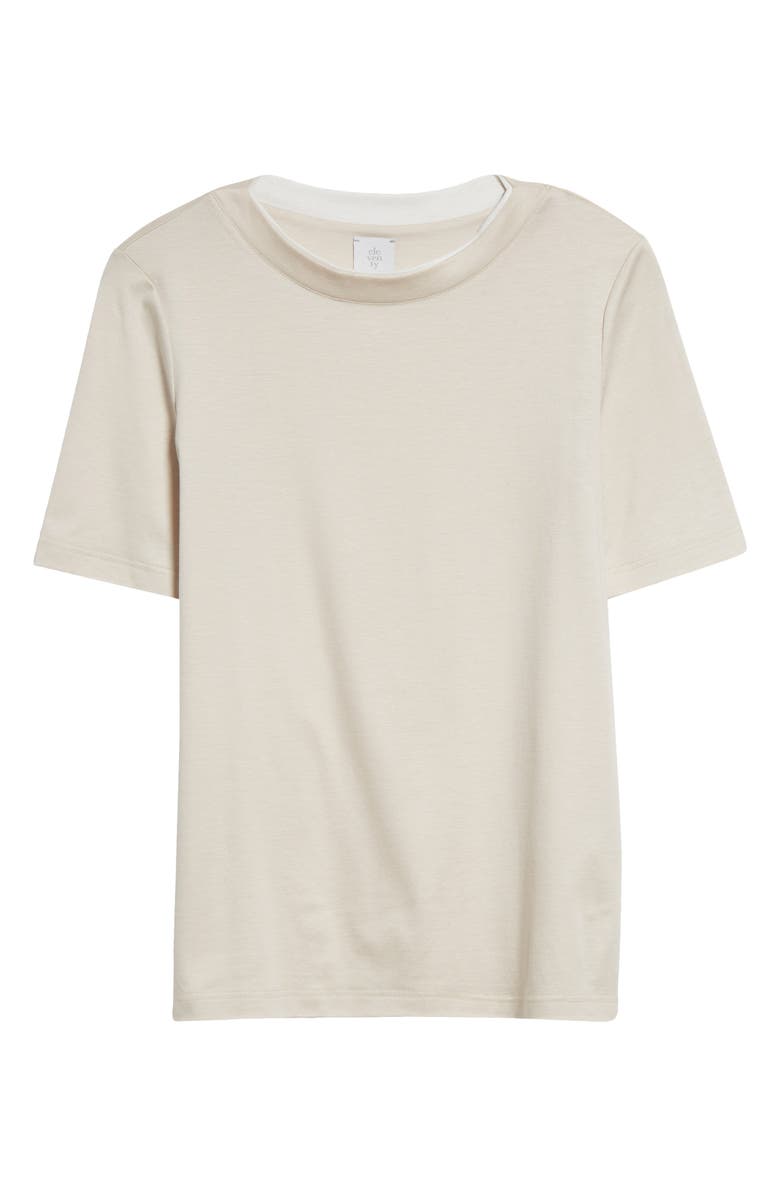 Eleventy Layered Crewneck T-Shirt, Alternate, color, Sand