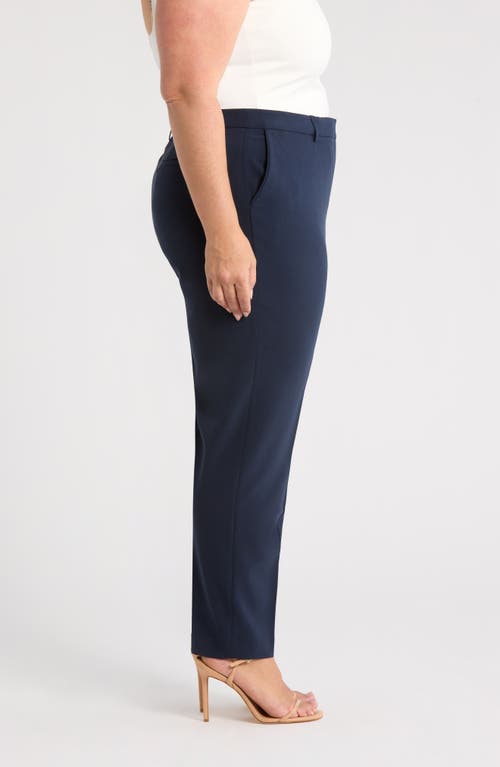 Tahari Asl Shannon Straight Leg Pants In Blue