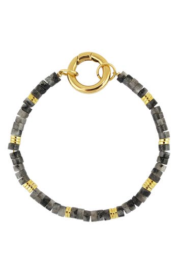 Rebl Semiprecious Stone Bracelet In Gray