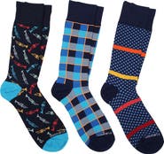 UNSIMPLY STITCHED 3-Pack Assorted Crew Socks