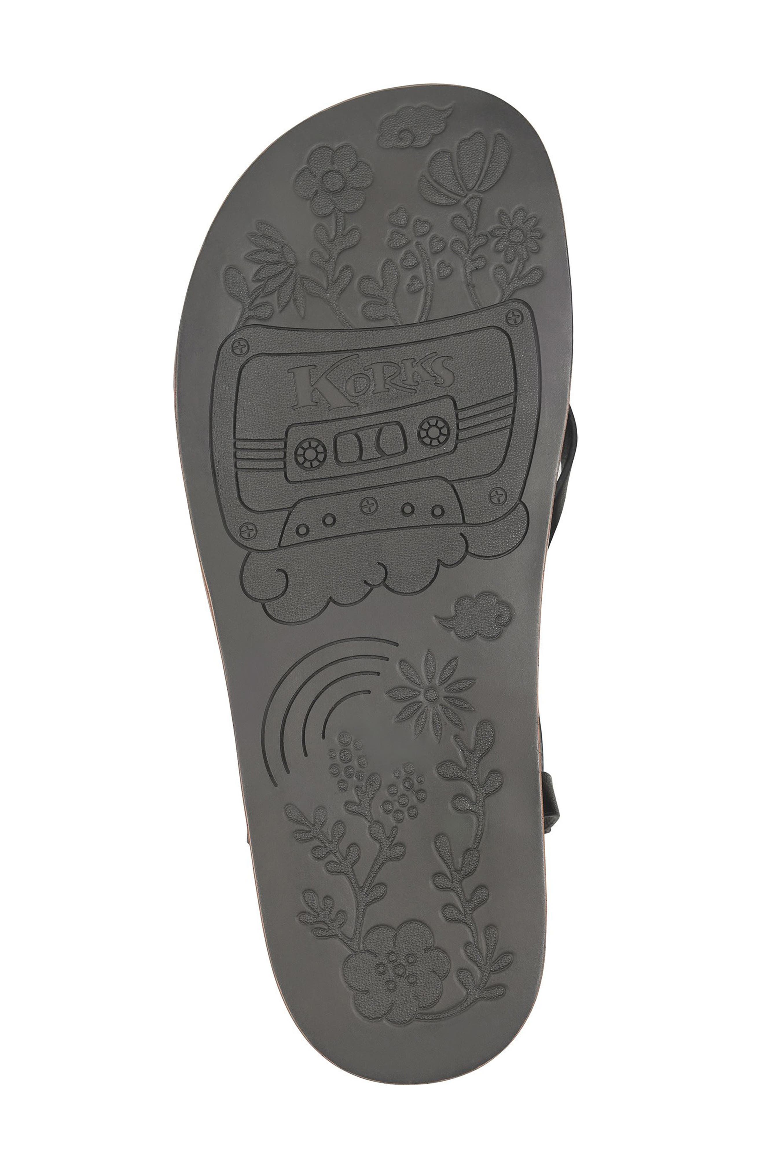 KORKS Arica Toe Loop Sandal, Alternate, color, Black