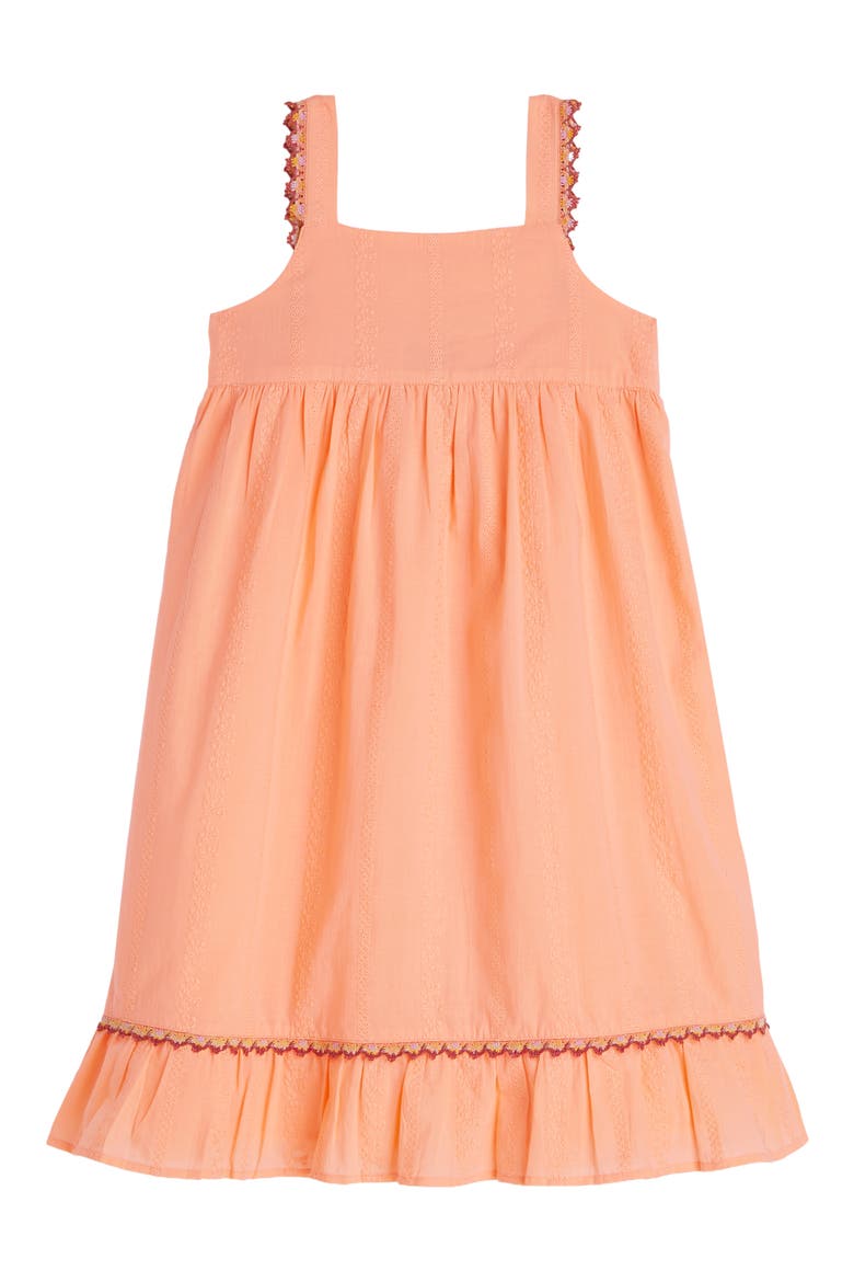 Kids' Eyelet Cotton Dress, Main, color, PAPAYA PUNCH