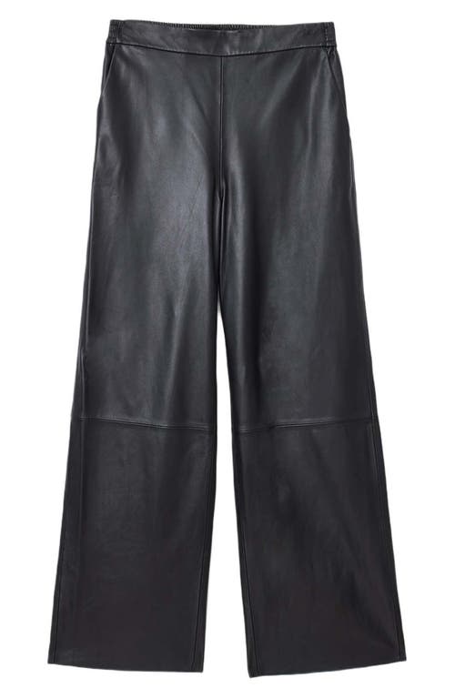 Allsaints Ash Lea Leather Pants In Black