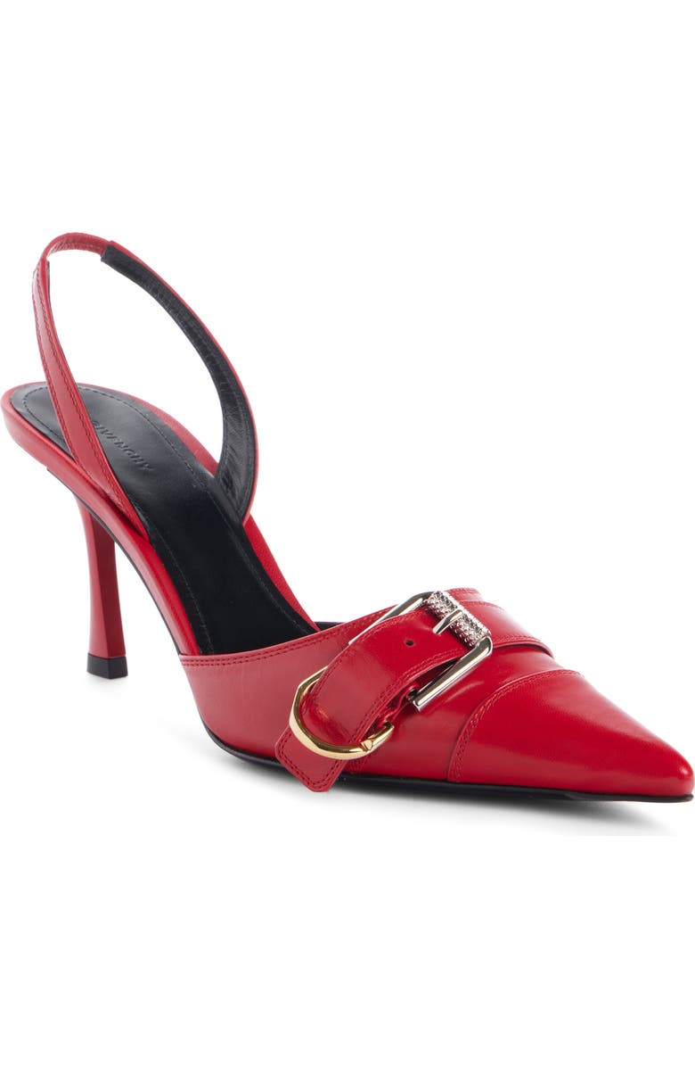 Givenchy Voyou Pointed Toe Slingback Pump, Main, color, Red