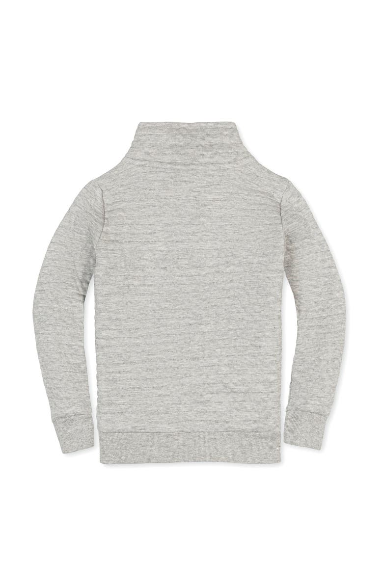 Hope & Henry Kids' Long Sleeve Quilted Half Zip Pullover with Pocket, Alternate, color, Quilted Light Gray Heather
