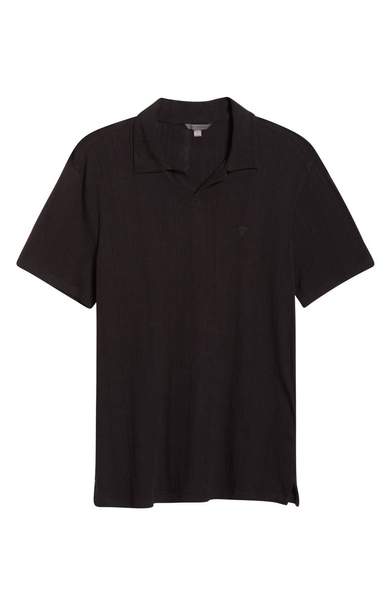John Varvatos Leonardo Johnny Collar Polo, Alternate, color, Black