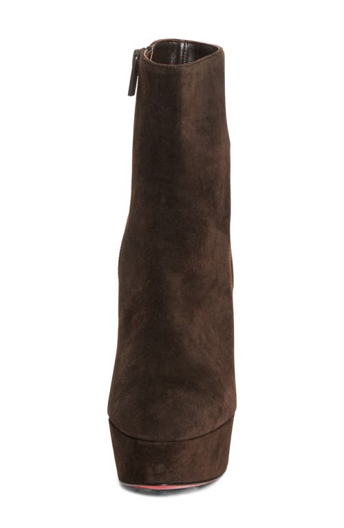 Christian Louboutin Loo Platform Bootie In Brown