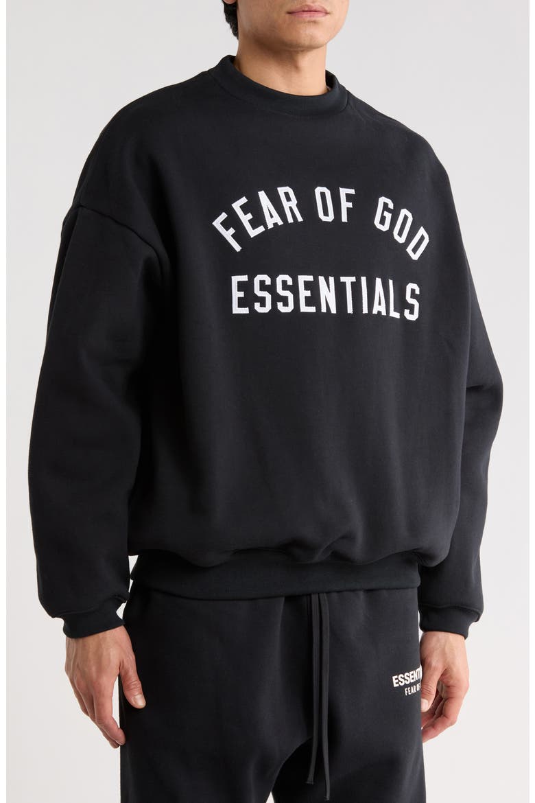 '90s Fit Fleece Crewneck Sweatshirt, Alternate, color, VINTAGE BLACK
