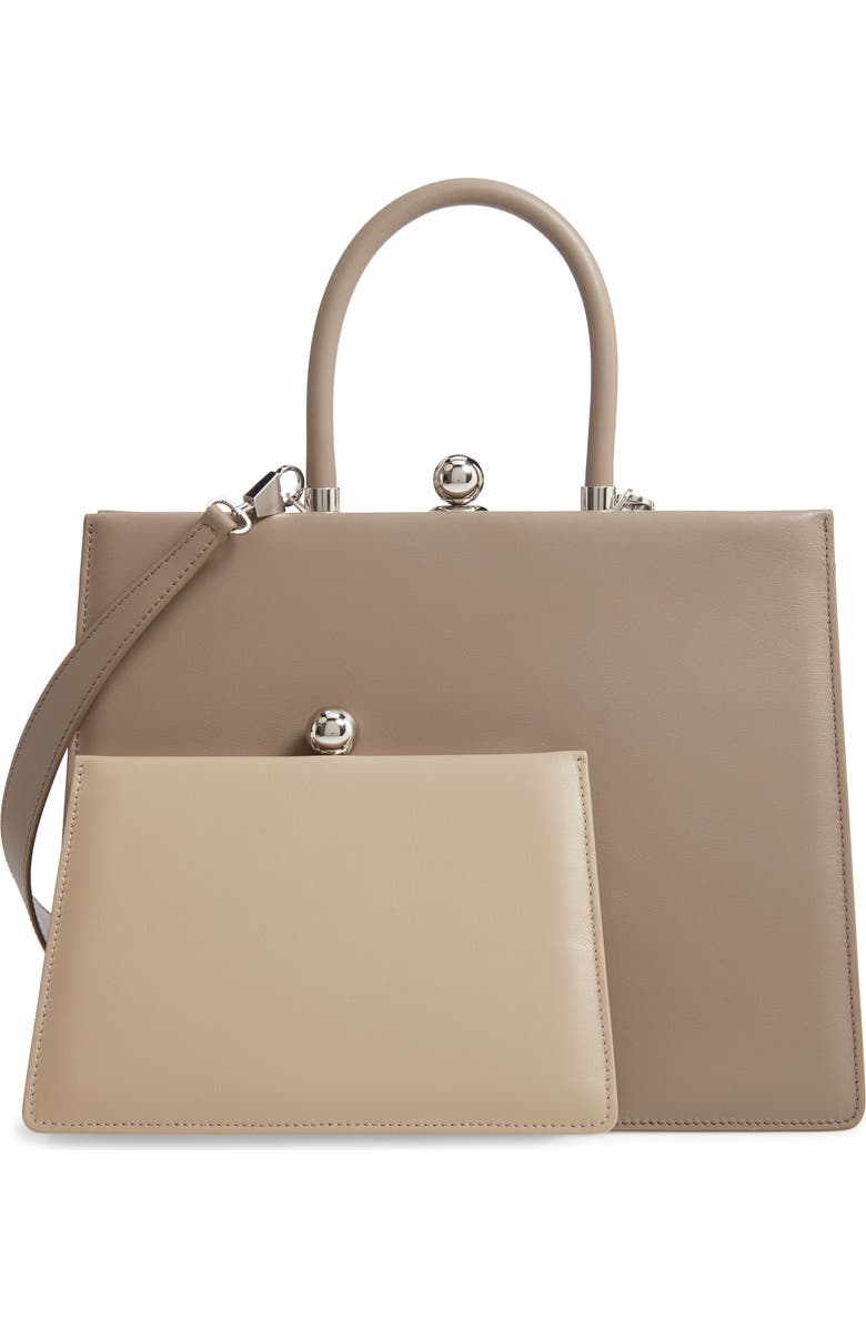 Ratio et Motus Twin Frame Leather Satchel, Main, color,