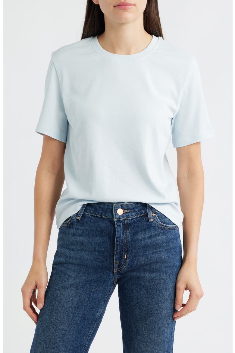 Basic Cotton T-Shirt, Main, color, BALLAD BLUE