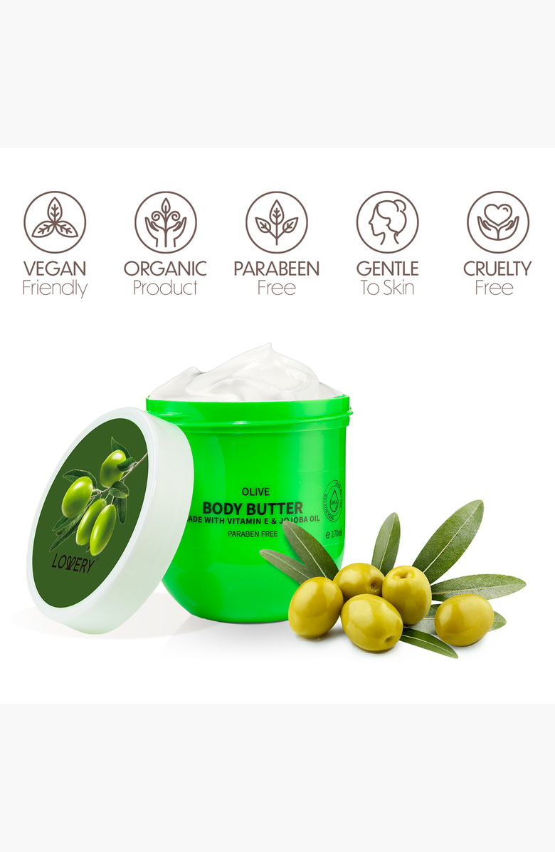 Lovery Olive Body Butter, Alternate, color, Bright Green