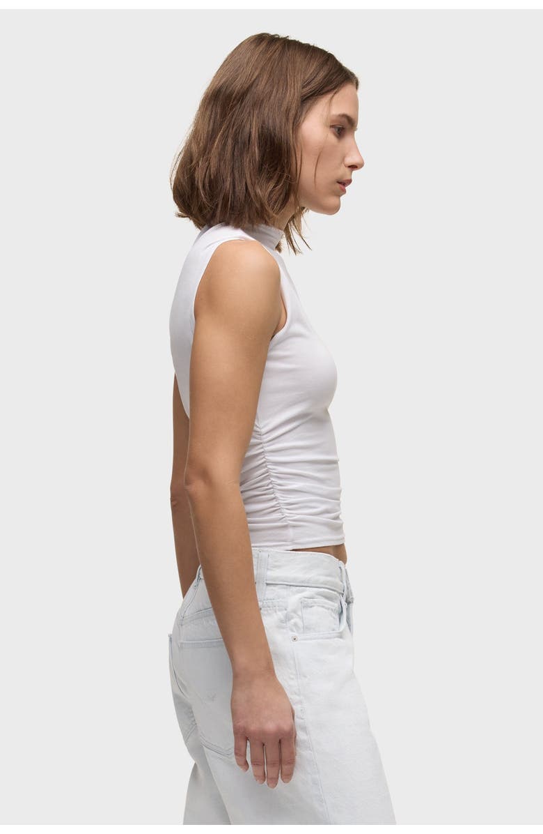 Hudson Jeans tank w/ side seam ruching, Alternate, color, White