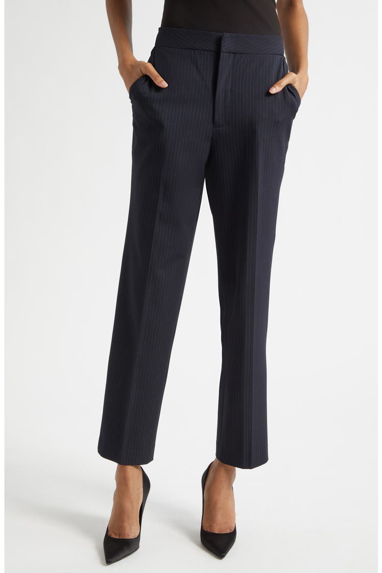 Rebel Pinstripe Pants, Main, color, MIDNIGHT/ IVORY PINSTRIPE