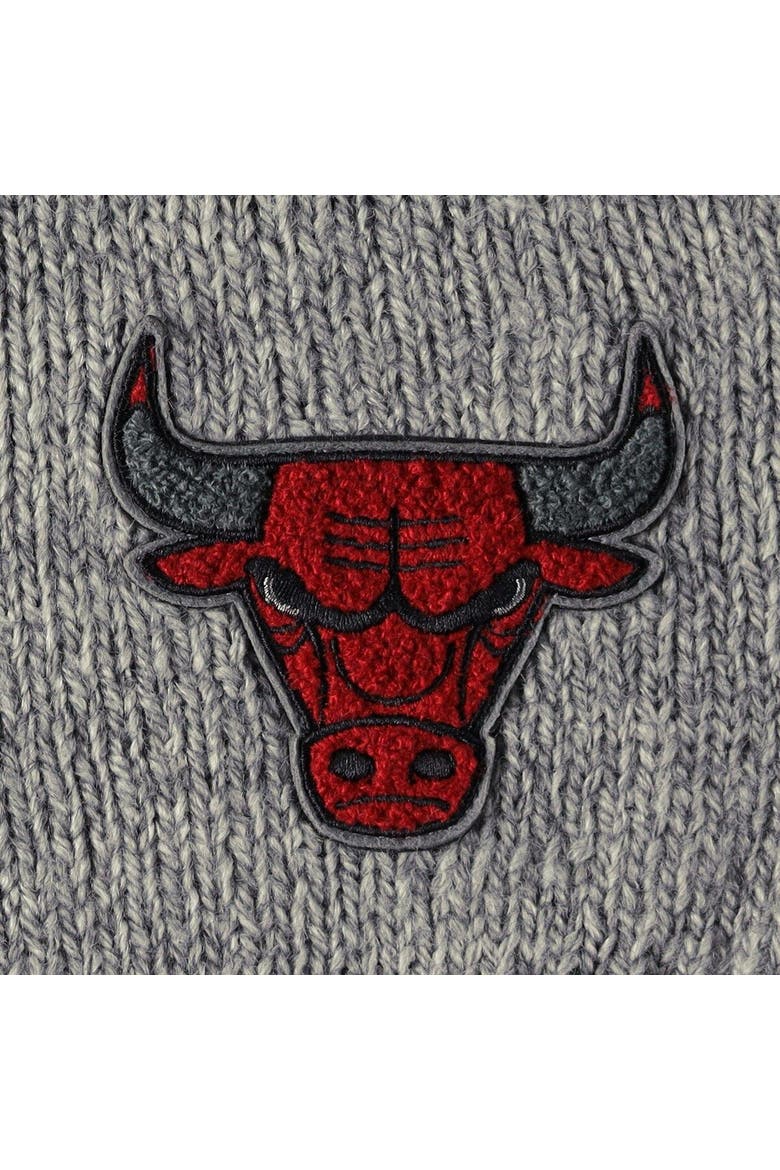 Women's Lusso Gray Chicago Bulls Scarletts Lantern Sleeve Tri-Blend V-Neck Pullover Sweater, Alternate, color, Gray