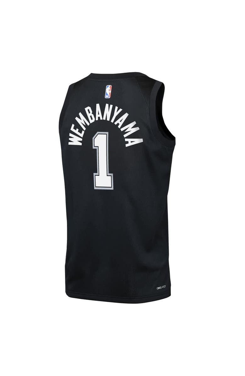 Nike Youth Nike Victor Wembanyama Black San Antonio Spurs 2025/26 City Edition Swingman Jersey, Alternate, color, Black