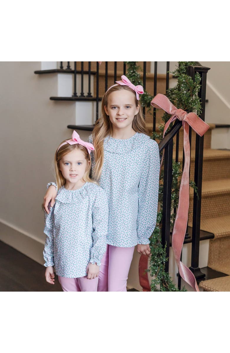 Lila and Hayes Emma Girls' Legging Set, Alternate, color, Holly Holiday