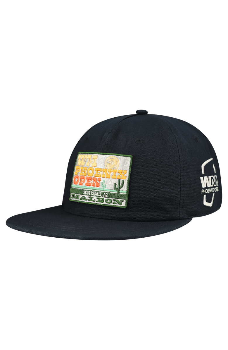 Malbon Golf Unisex Black 2026 WM Phoenix Open Sundown Canvas Adjustable Hat, Main, color, Black