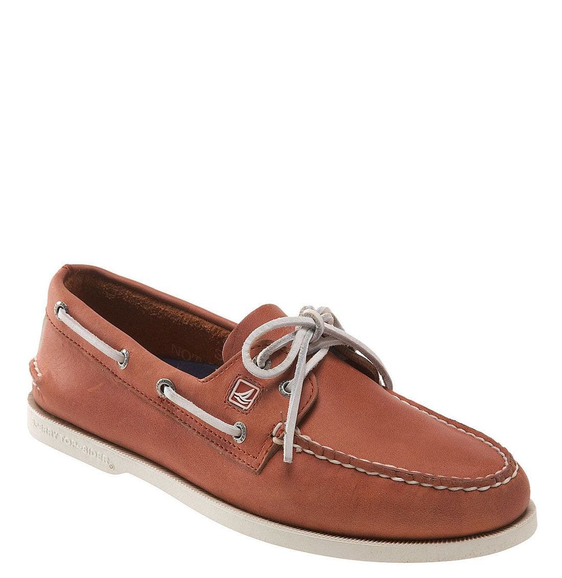 Authentic Original Boat Shoe, Main, color, RED