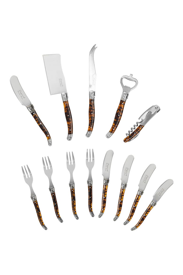 13-Piece Laguiole Charcuterie Set, Main, color, TORTOISE SHELL
