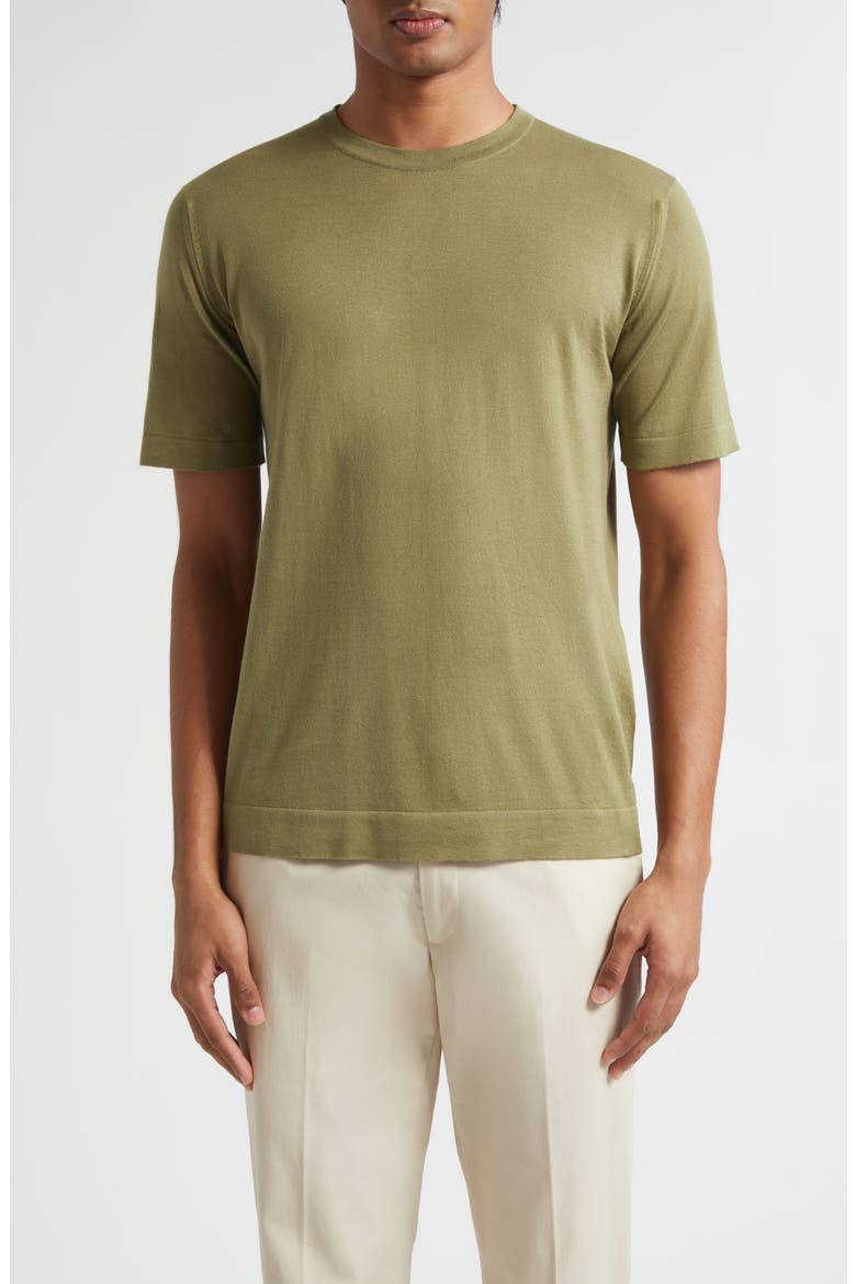 Lorca Crewneck T-Shirt, Main, color, TARRAGON