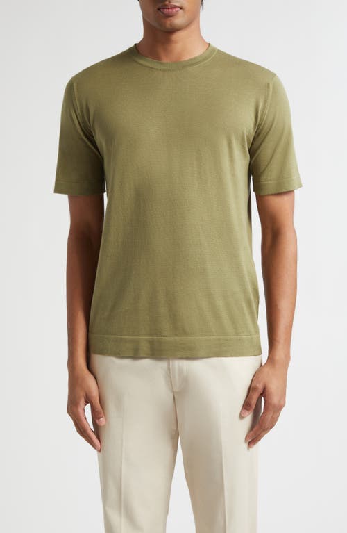 John Smedley Lorca Crewneck T-shirt In Green