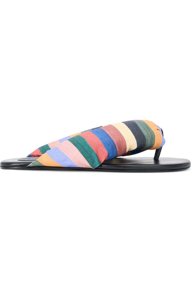 STAUD Juno Thong Sandal, Alternate, color, Artist Stripe