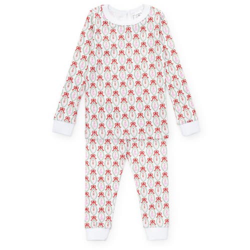 Lila And Hayes Ava Girls' Pajama Pant Set In Red