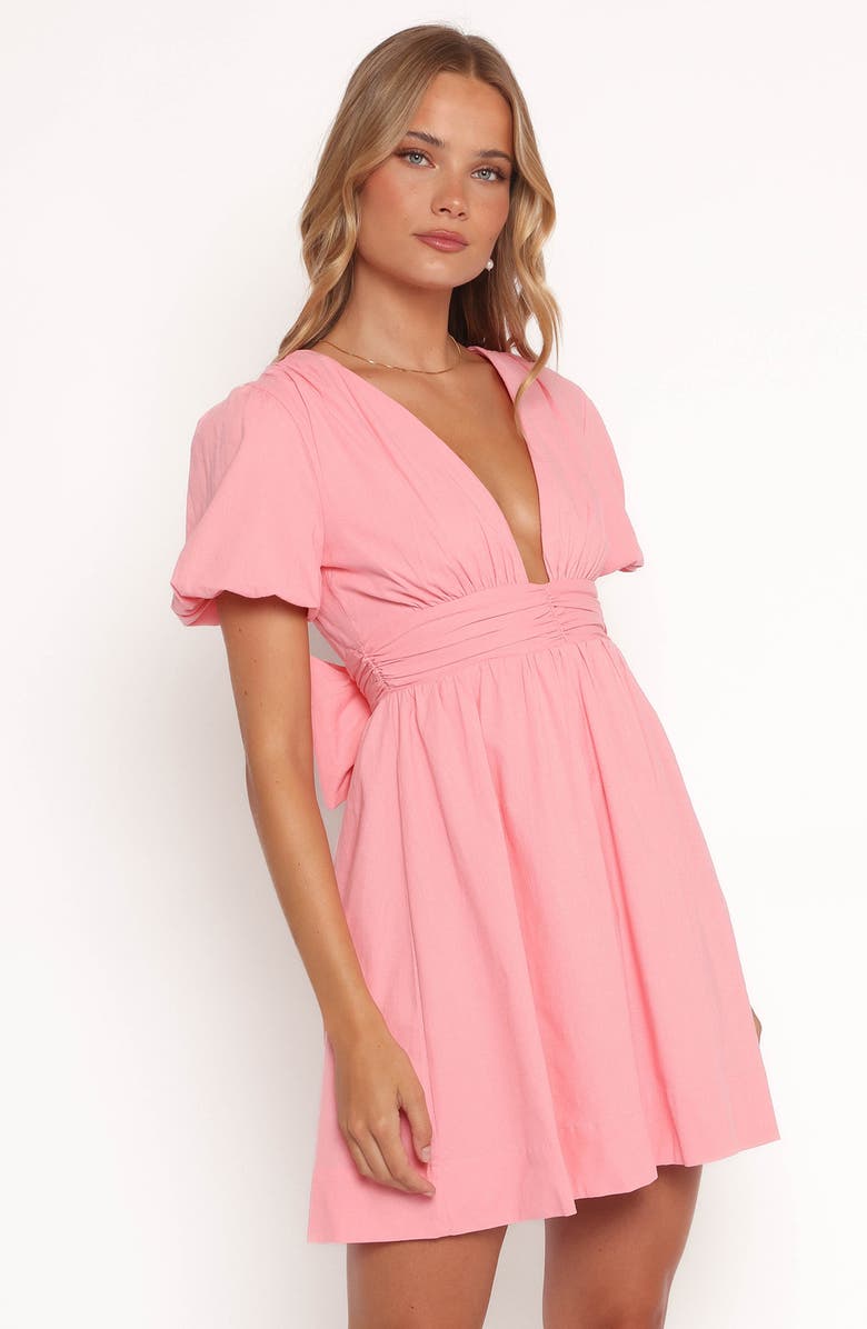 Petal & Pup Myrtle Back Bow Minidress, Alternate, color, Pink
