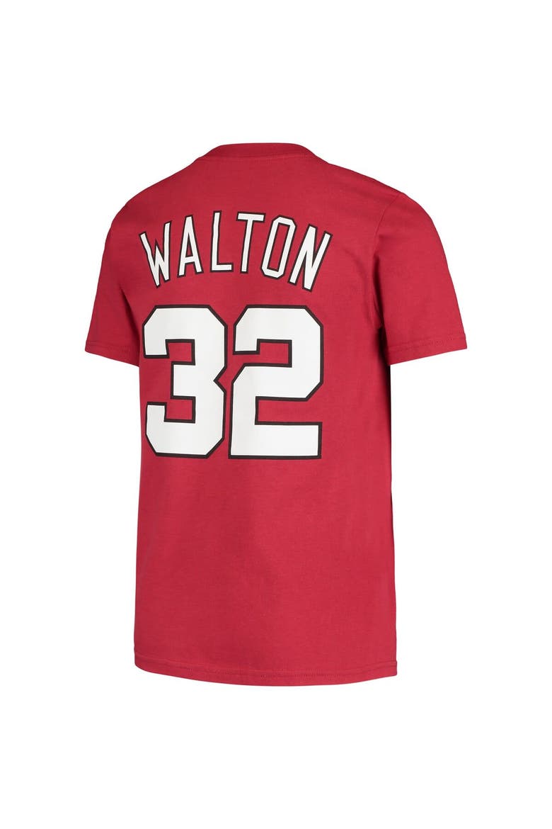 Youth Bill Walton Red Portland Trail Blazers Hardwood Classics Name & Number T-Shirt, Alternate, color, Red