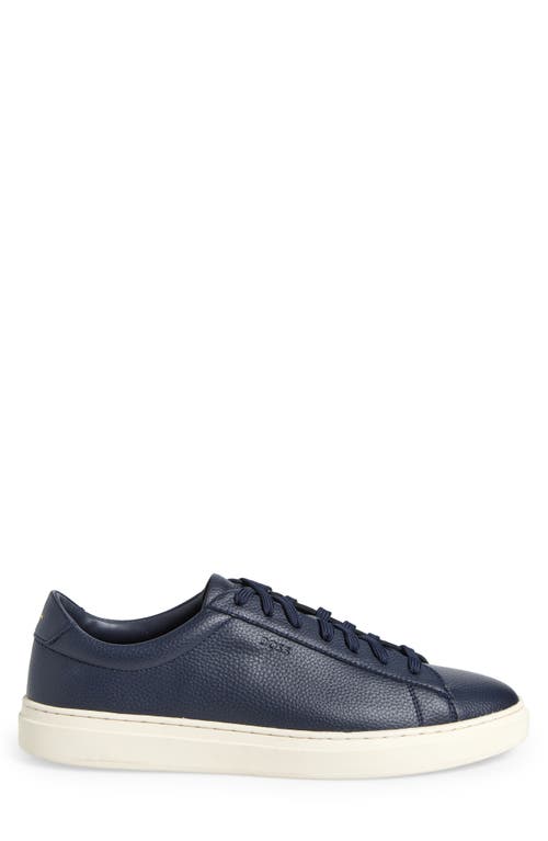 Hugo Boss Low-top Trainers In Grained Faux Leather In Black
