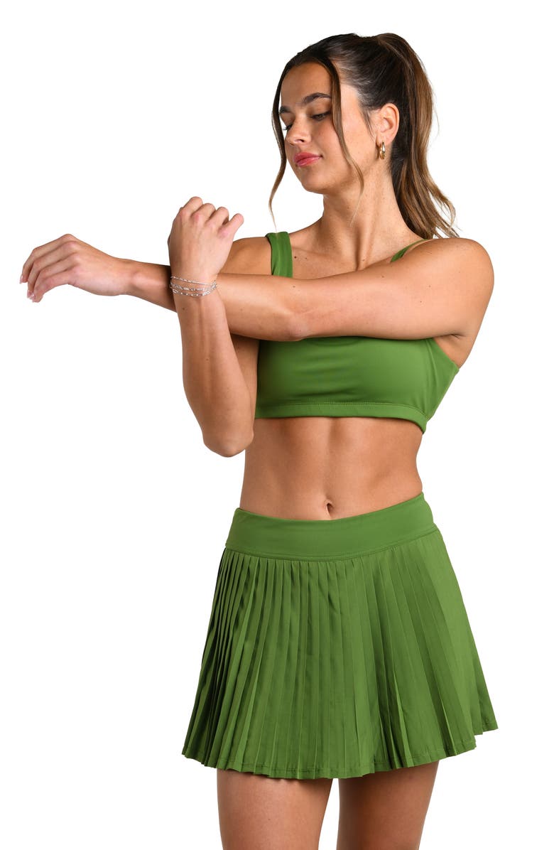 La Blanca Active Pleated Skort, Alternate, color, Turf