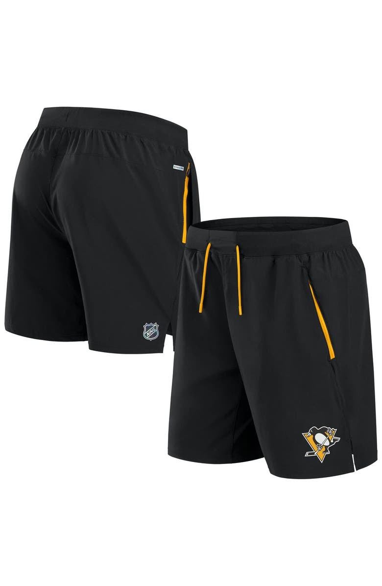 FANATICS Men
s Fanatics Black Pittsburgh Penguins Authentic Pro Rink Performance Shorts, Main, color, Black